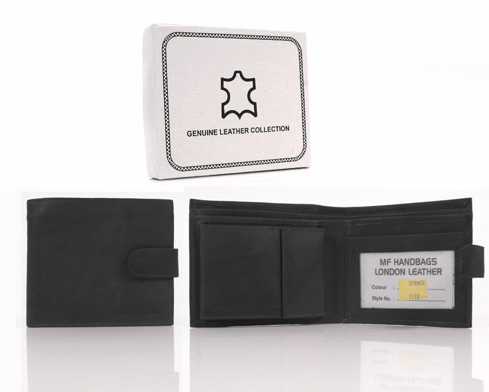 (image for) 1010 RFID BLACK LONDON LEATHER WALLE